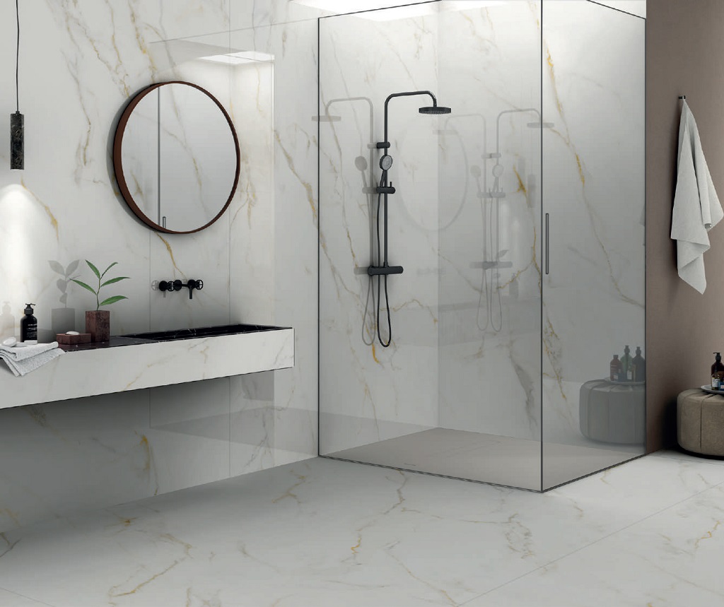 Porcelanato Calacatta Oro BSX Mate Rectificado 160x320 cm