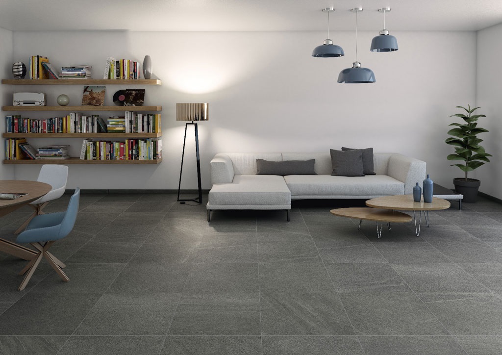 Porcelanato Limestone Coal Mate Rectificado 61,3x122,6 cm