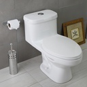 WC Ischia One Piece Alargado Descarga a Piso Ischia Single Flush Tapa Soft Close