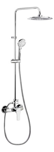 Columna De Ducha Titanium Cromo con rociador  de 240mm