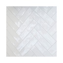 Porcelanato Costwold Bianco Brillante No Rectificado 7,5x30 cm