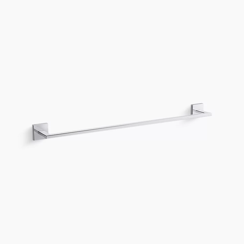 Toallero Barra Metálico Square Cromo Brillante 61 cm