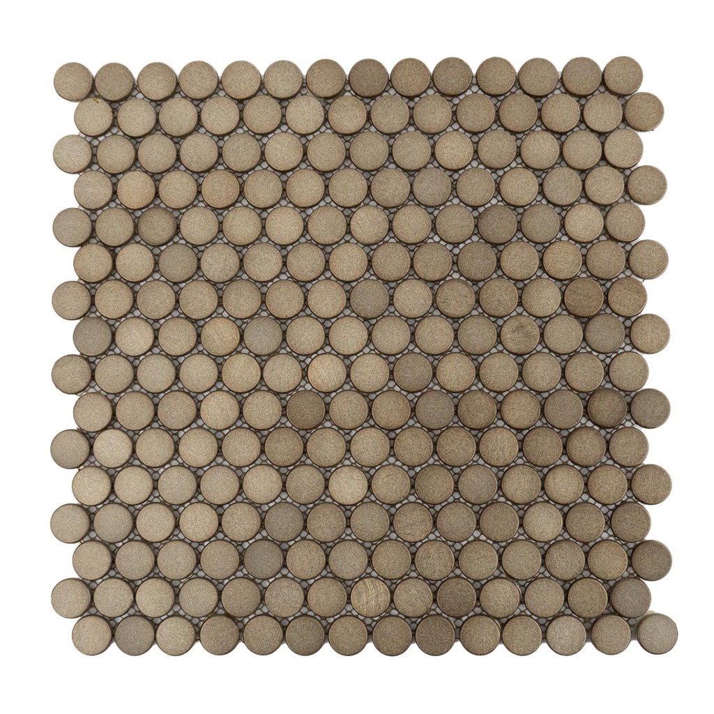 Mosaico Aluminio Dots Bronze 30x30