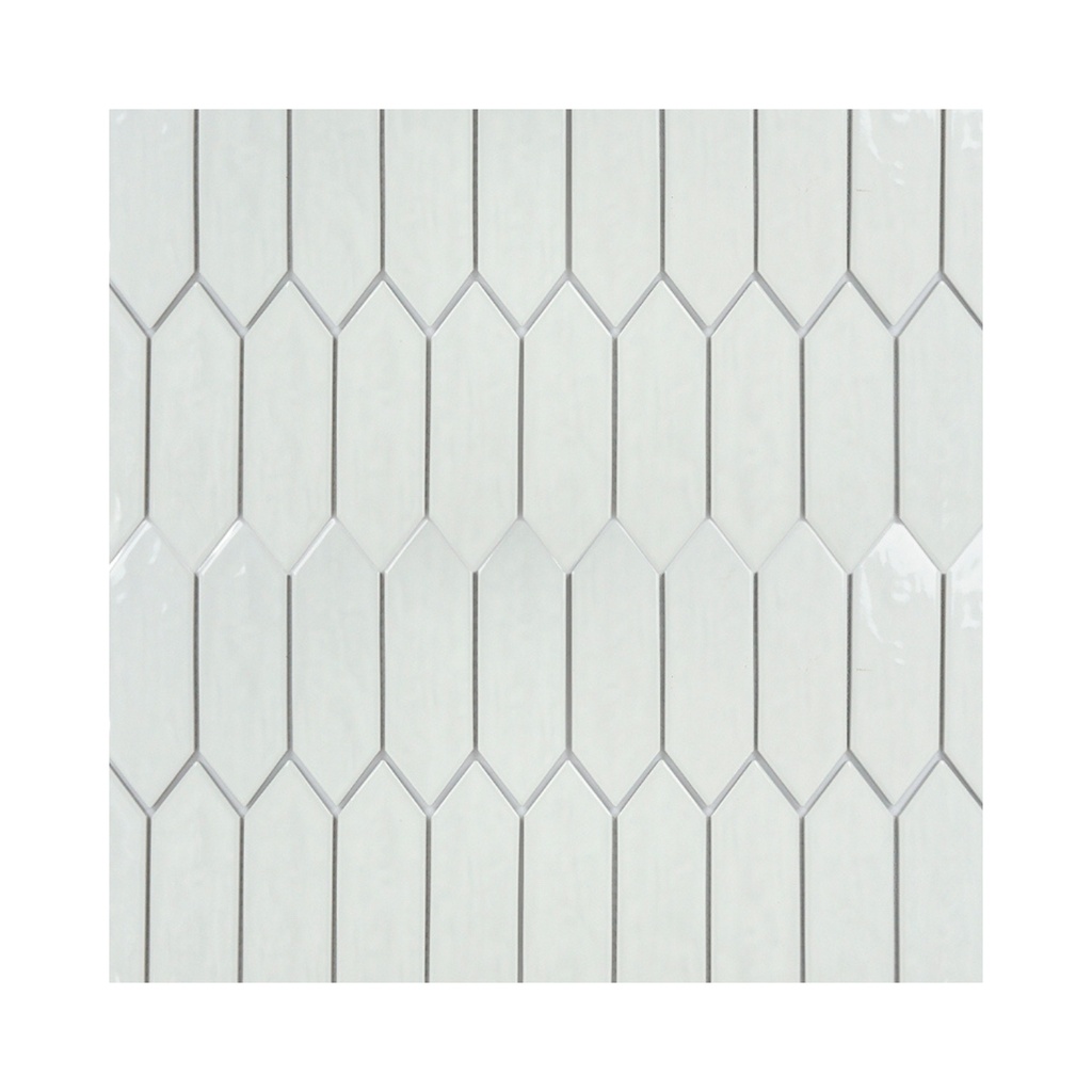 Ceramica En Malla Arrow White Brillante 20.4x30 Cm