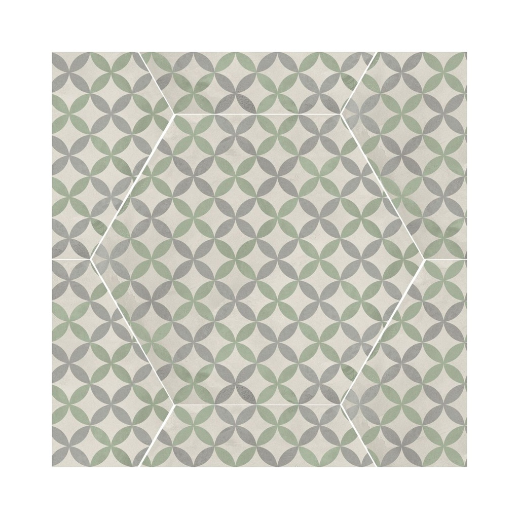 Porcelanato Terra Art Astro Menta Mate 25x21,6 cm