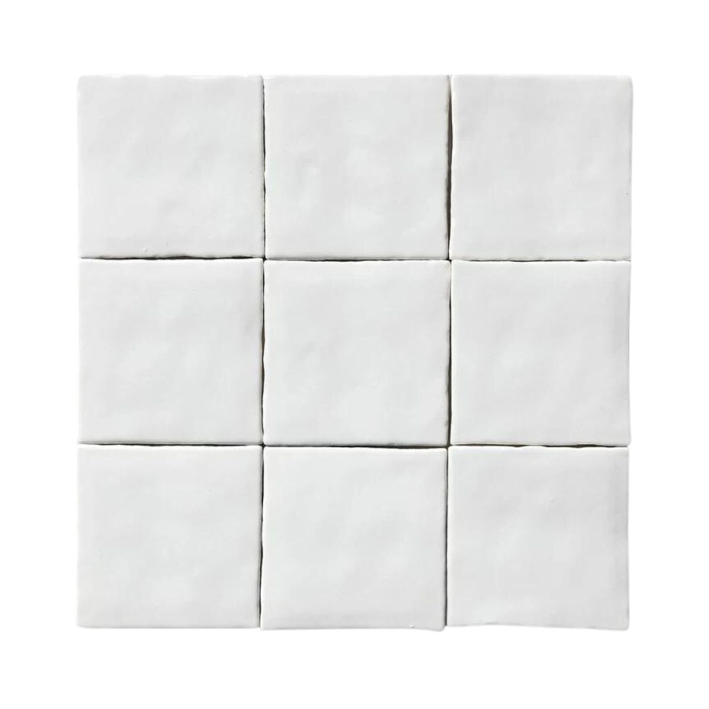 Porcelanato Stow Bianco Brillante 10x10 cm