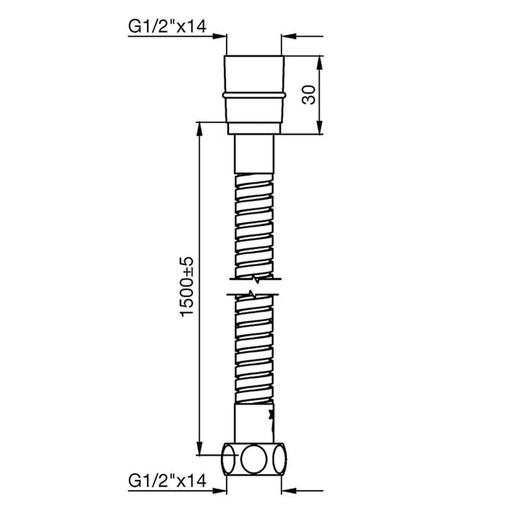 [0310/94.250HH15] Flexible De Ducha Universal 1,5 m Cromo