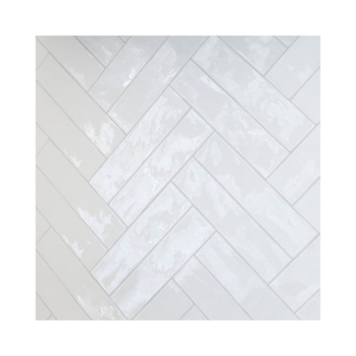 [231I16/2] Porcelanato Costwold Bianco Brillante No Rectificado 7,5x30 cm