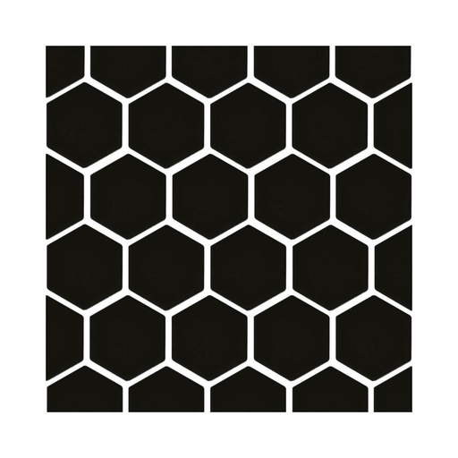 [8039406] Porcelanato En Malla Sixties Black Brillante 5x5 cm