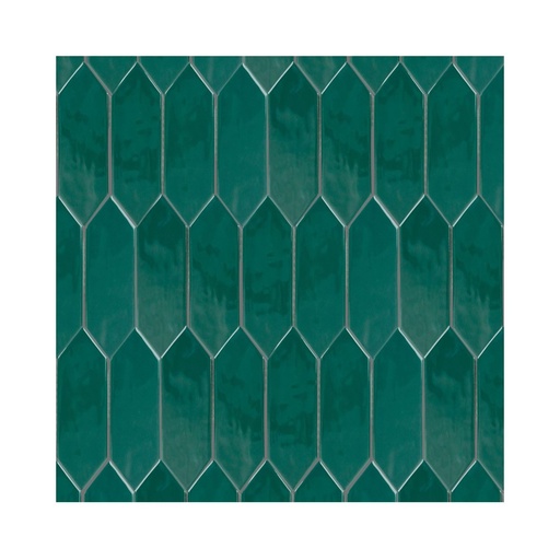 [ARROWTURQUOISE] Ceramica En Malla Arrow Verde Brillante 20.4x30 Cm