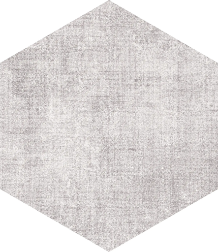 [D567] Porcelanato Textile Silver Esagono Mate No rectificado 25x21,6 cm