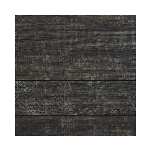 [F212] Porcelanato Lagom Mix Folk Black Mate Rectificado 15x120 cm