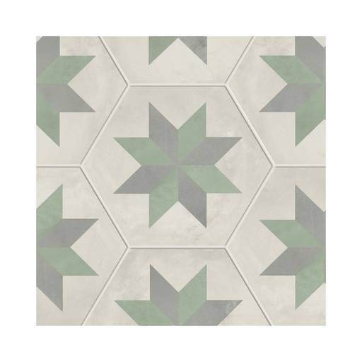 [I421] Porcelanato Terra Art Stella Menta Mate 25x21,6 cm