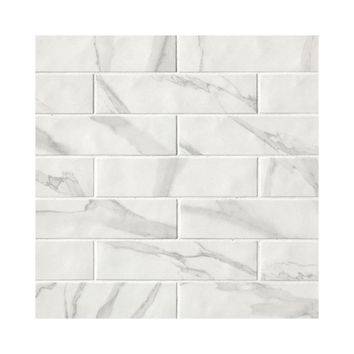 [LU4] Porcelanato Roma Brick Statuario Mate 7,5x30 cm