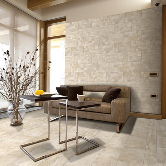 [P1035I] Porcelanato Spatolato Beige Mate 17x62 Cm