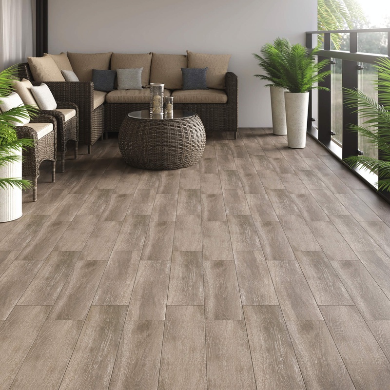 [PORGRA19133] Porcelanato Oakland Dark Grey Mate Rectificado 19x120 cm