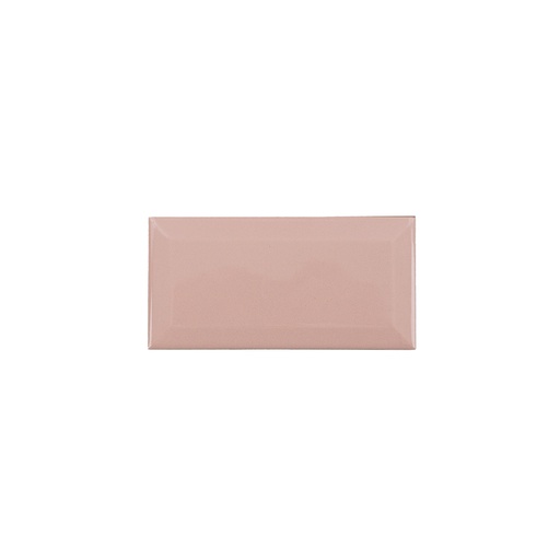 [PT03593] Porcelanato Biselado Rosa Brillo 7,5X15 1Cj=0,6818