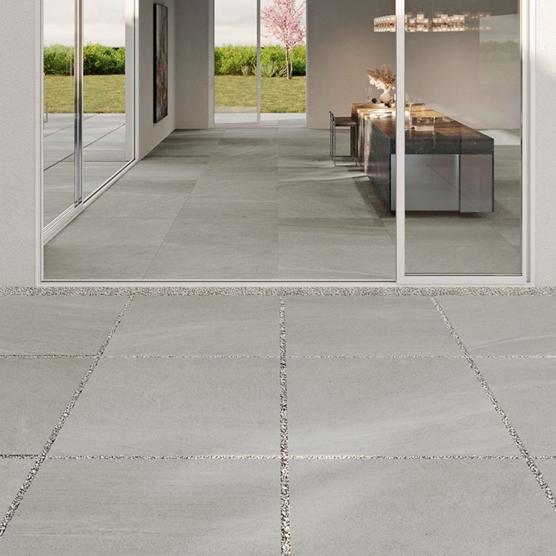 [R61LIASF] Porcelanato Limestone Ash Fp2 Mate Espesorado Rectificado 61x61 cm