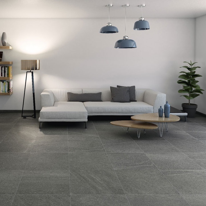 [R63LICO] Porcelanato Limestone Coal Mate Rectificado 61,3x122,6 cm