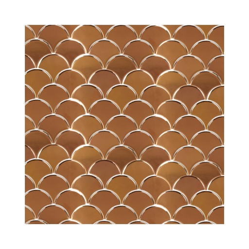 [SCOLLOPBRONZE] Ceramica En Malla Scollop Bronze Brillante 27,6x25,9 Cm