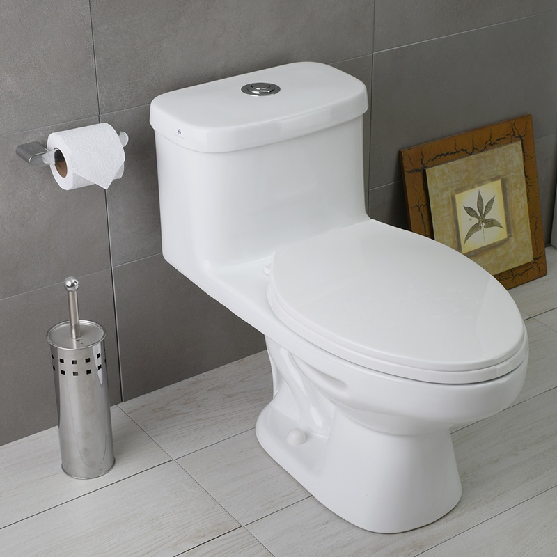 [KIT-E187] WC Ischia One Piece Alargado Descarga a Piso Ischia Single Flush Tapa Soft Close